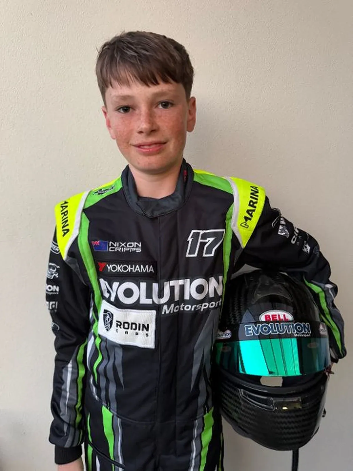 Nixon Cripps of Edendale, ready for action in the opening round of the South Island Formula Ford Championship in Timaru this weekend - photo courtesy of the Cripps family.