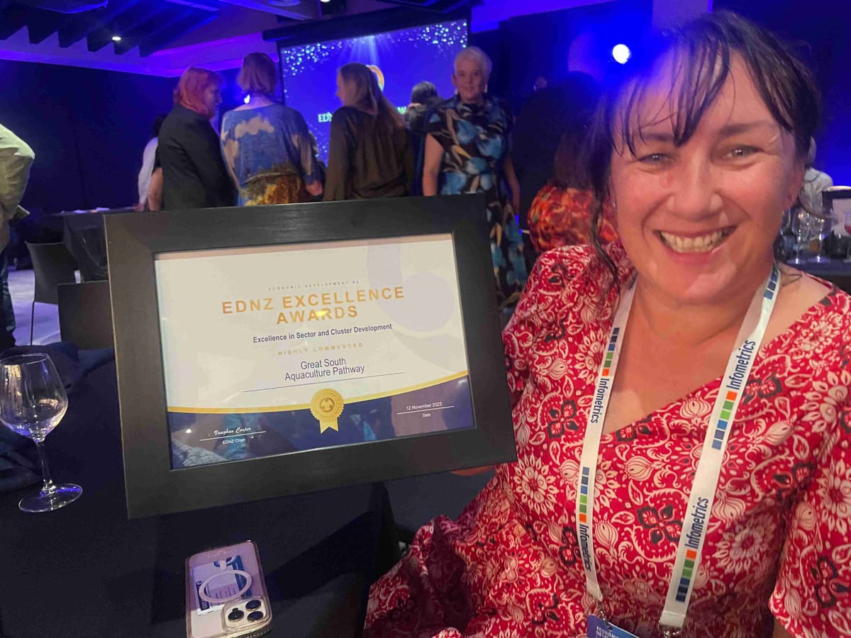 Southland Aquaculture Pathway Gains National Recognition