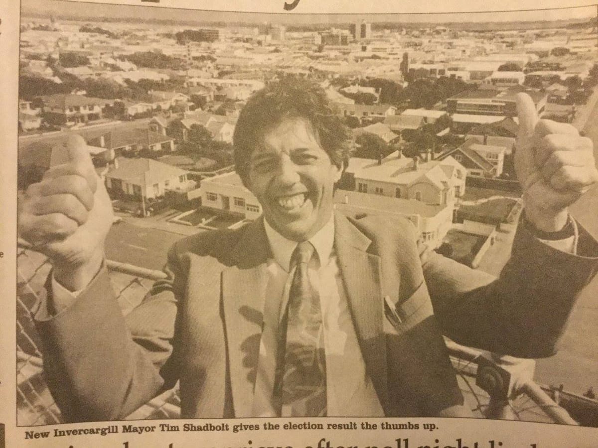 Old Invercargill Flashback - Tim Shadbolt Wins 1993 Mayority
