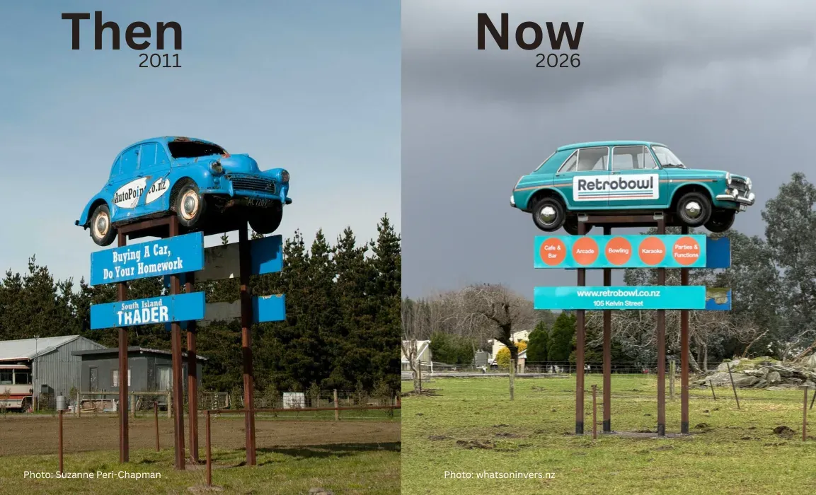 Old Invercargill Then & Now: The City's Highest-Flying Morris