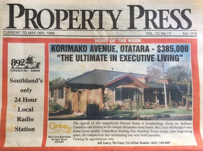 Old Invercargill Flashback: Property Adverts – A Look Back at 1996