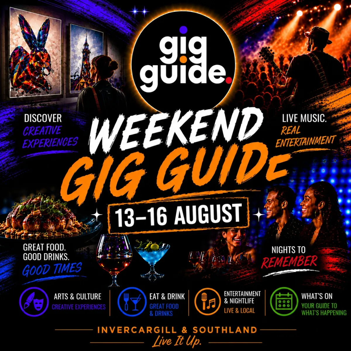 Weekend Gig Guide  13 – 16 August