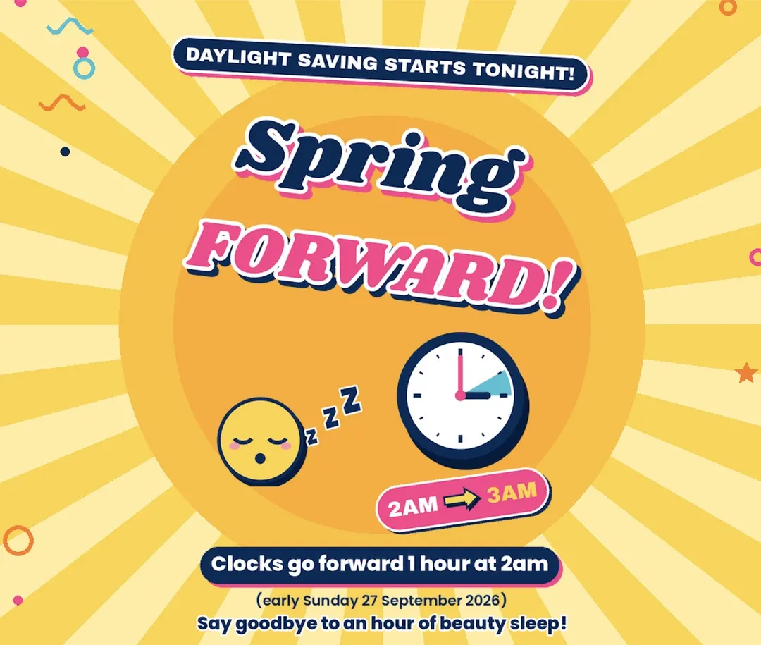 Clocks Spring Forward One Hour Tonight