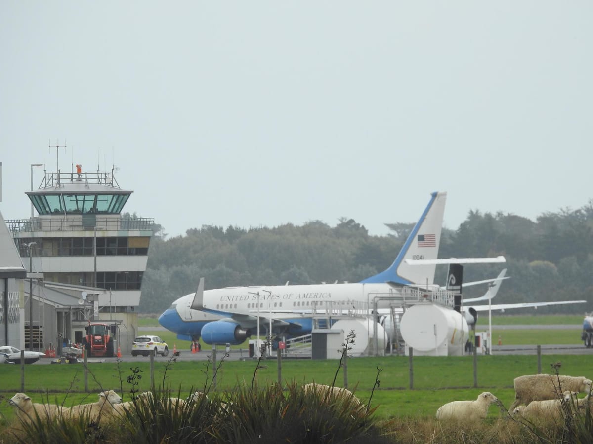 United States Of America 737 Parked At Invercargill Airport