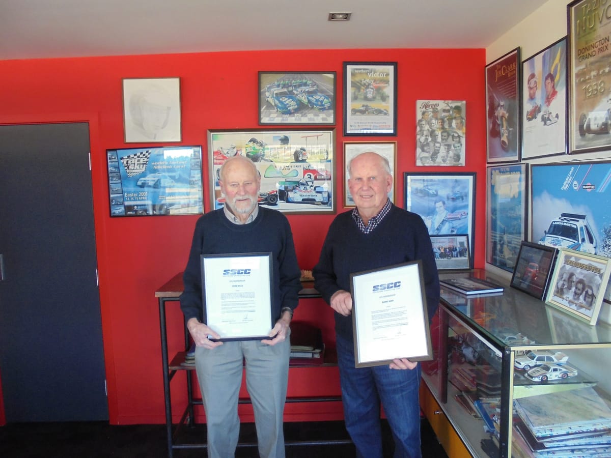 Two New Life Members Of Southland Sports Car Club