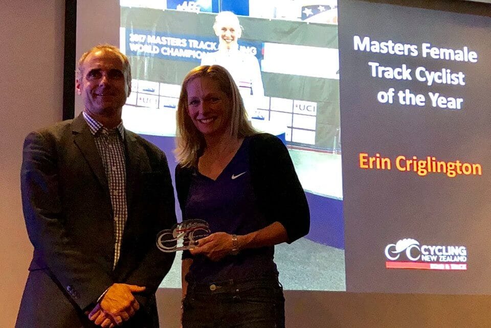 Erin Criglington Named Masters Female Track Cyclist of the Year