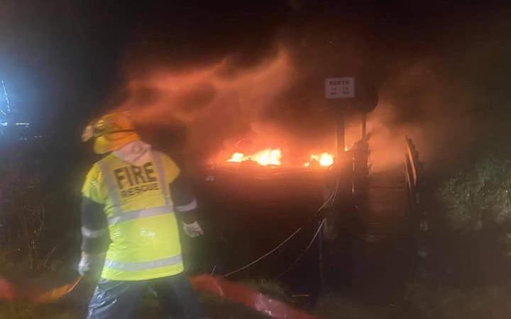 Firefighters Battle Blaze On Fishing Boat In Milford Sound