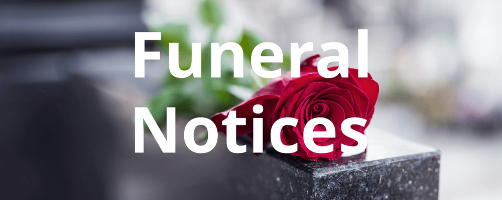 Funeral Notices – Friday 21st October