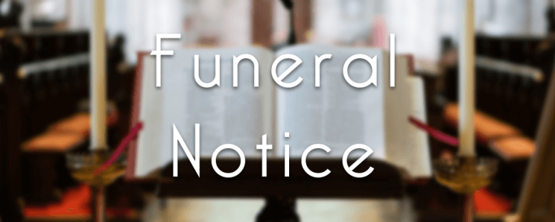 Funeral Notices – Monday 28th January