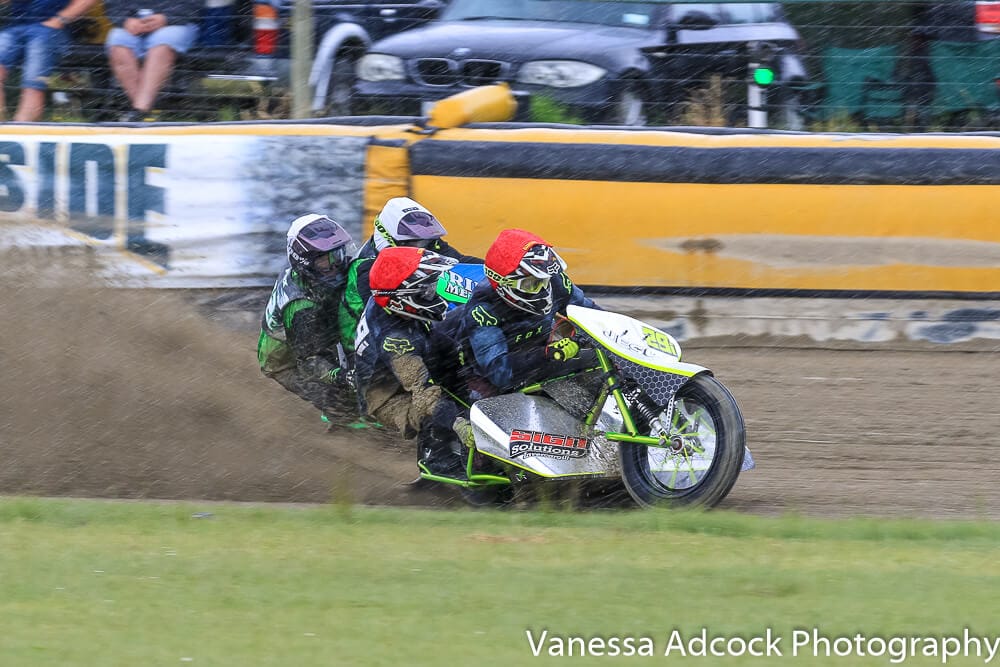 Action Photos From Southland Sidecar Championship At Oreti Park Speedway