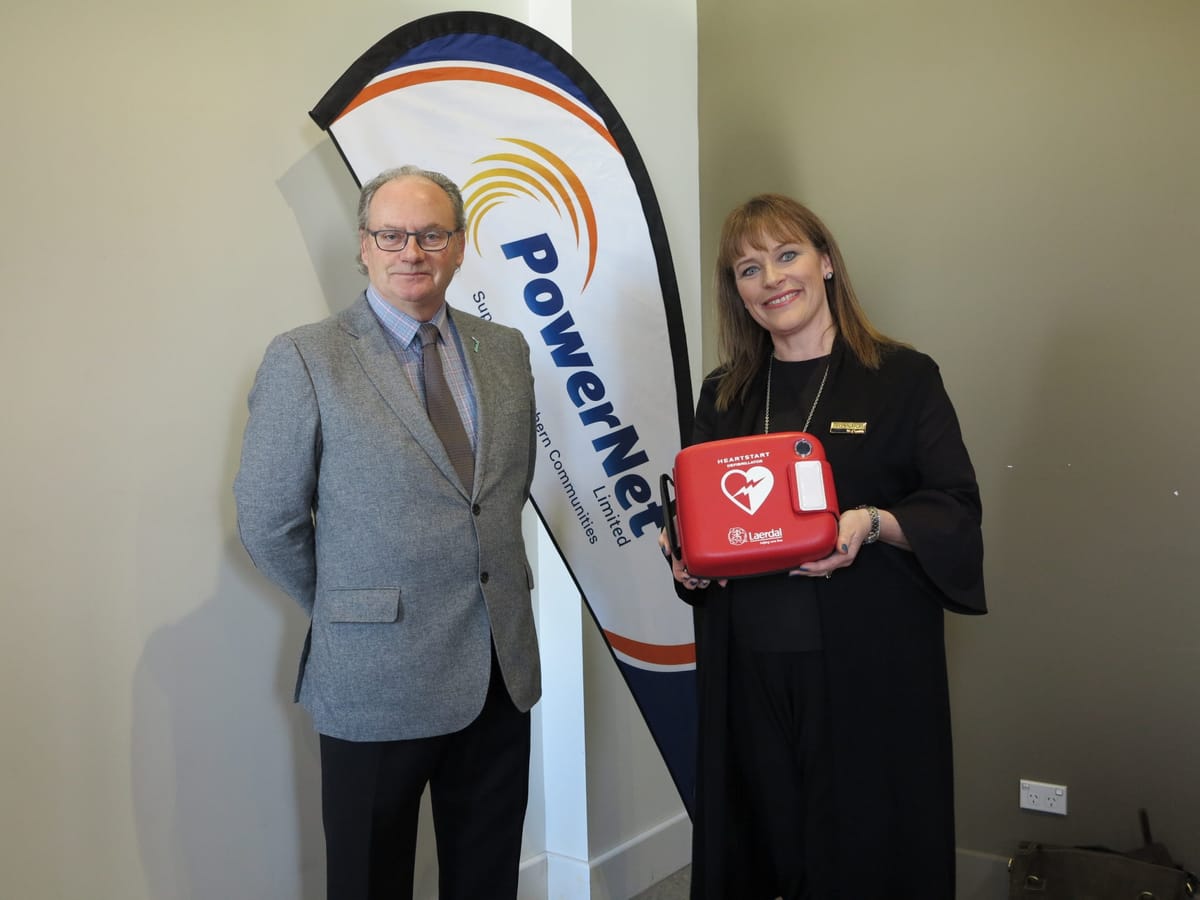 PowerNet Gifts AED To H&J Smith