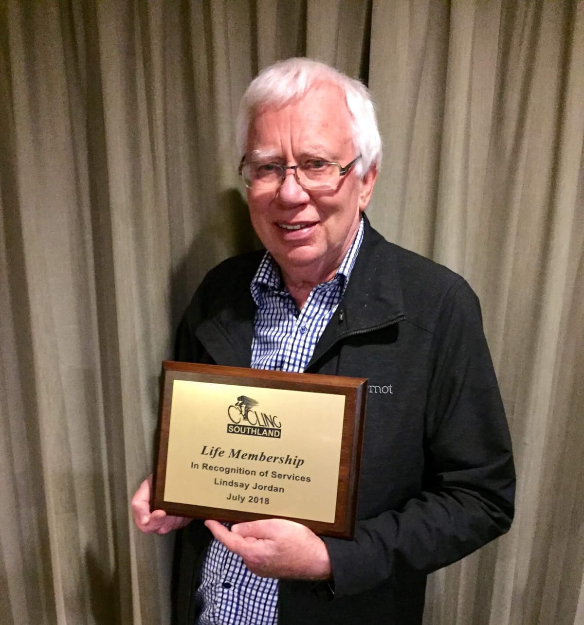 Life Membership For Former Cycling Southland President