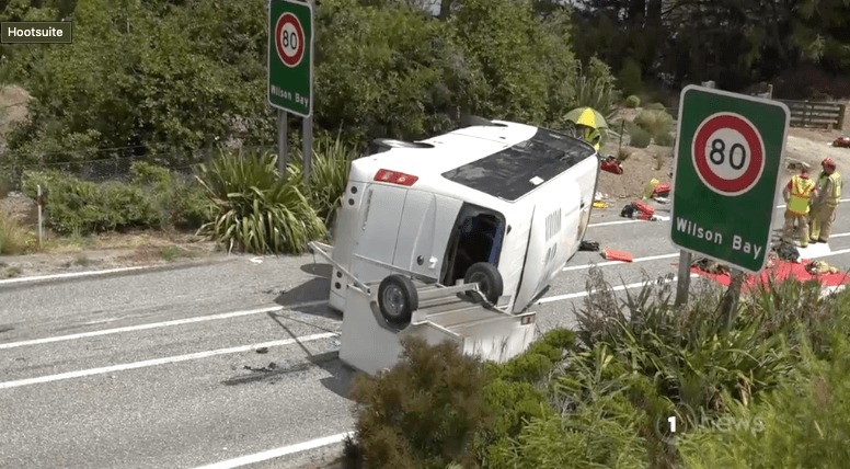 UPDATED: Bus Rolled, Glenorchy-Queenstown Road, Two in Serious Condition