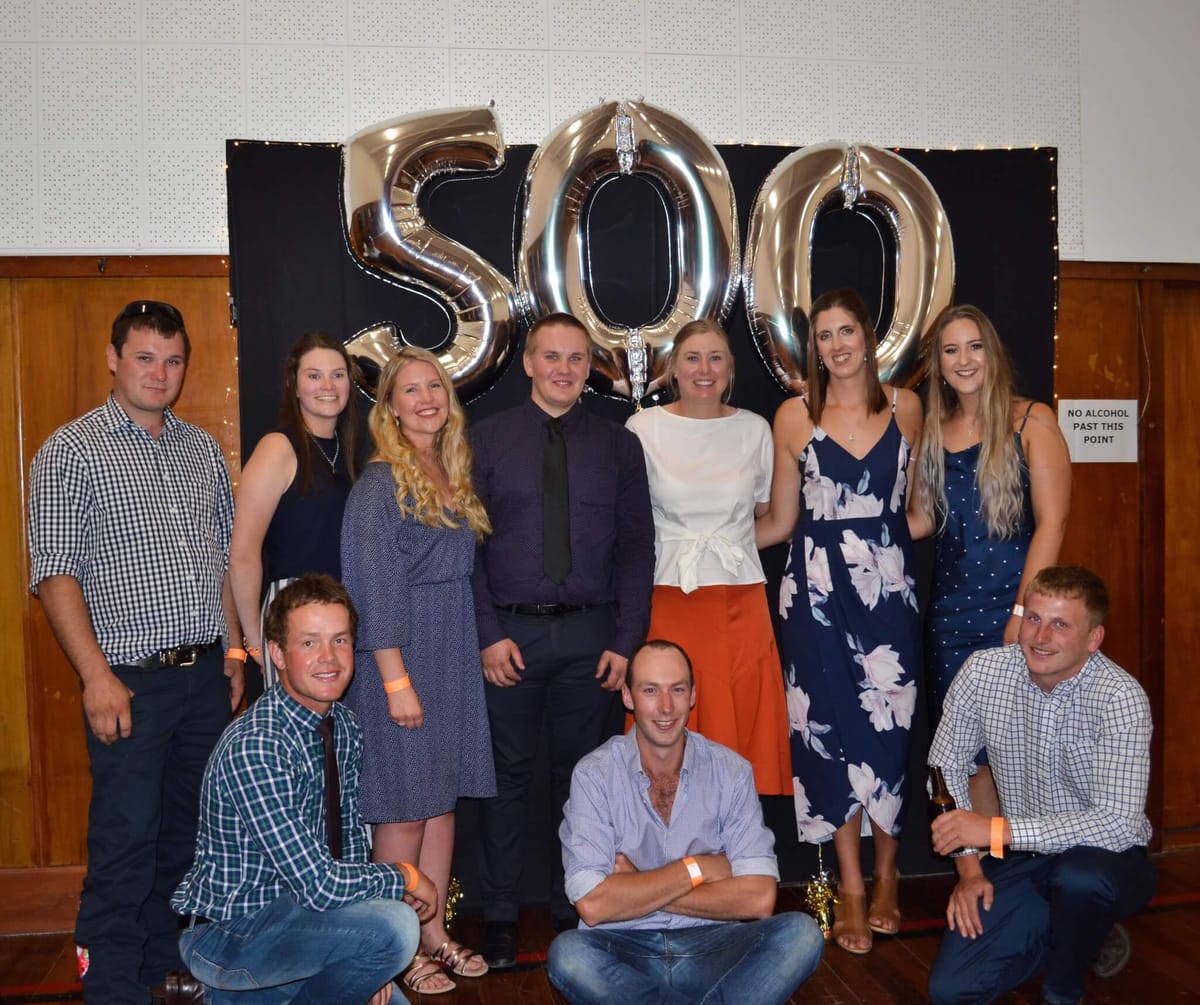 Great Turnout For  Nightcaps Young Farmers 500th meeting