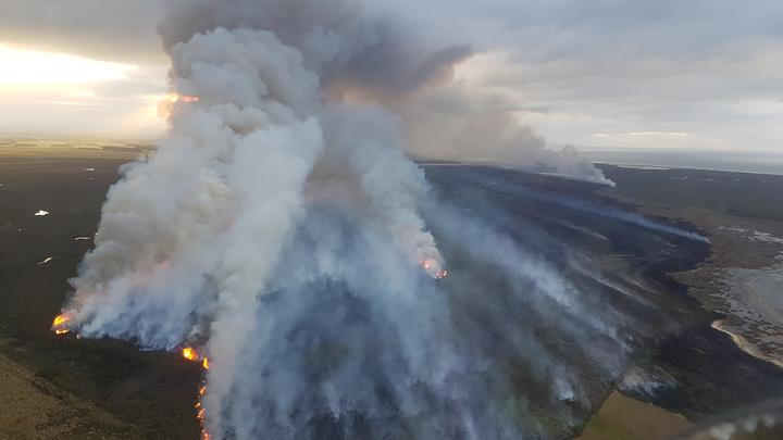 Uncontrolled Fire Blazing in Drought-stricken Southland