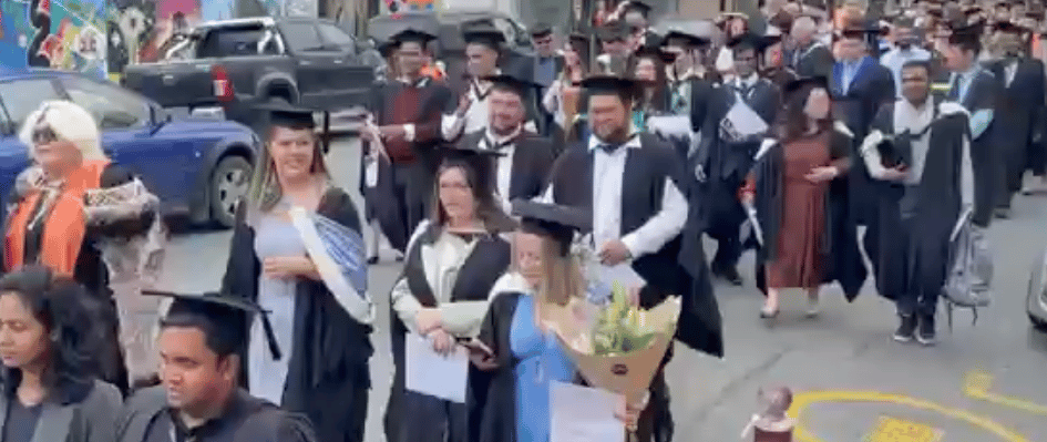 Watch: Newly Graduated SIT Students On Their Way To Hansen Hall