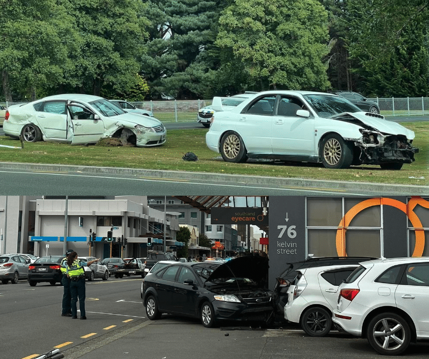 Two  Seperate Car Crashes in Invercargill This Morning Within An Hour