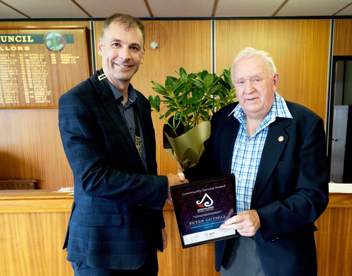 Peter Gutsell’s Dedication To Otautau Recognised With Award