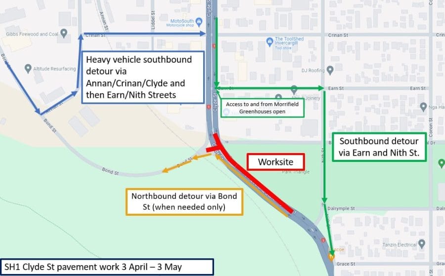 Key Roadworks on SH1 Clyde St: What You Need to Know About Detours and Access