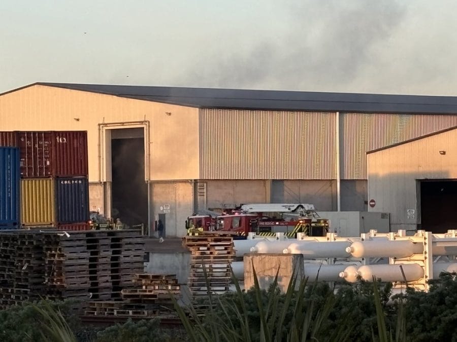 Firefighters Contain Early Morning Machinery Fire at Freight Haulage Depot