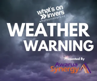 Weather Warning, Invercargill, Southland, Stewart Island