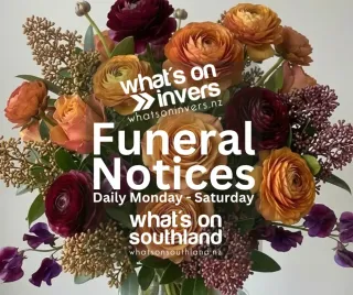 Invercargill Funeral Notices - Monday 1st June