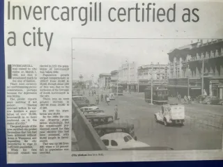 Friday Flashback - Invercargill Certified As A City