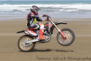 Action Photos From Burt Munro Challenge Beach Racing