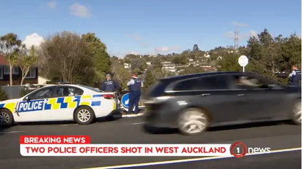 Two Police Officers Shot, Bystander Hit By Car In West Auckland