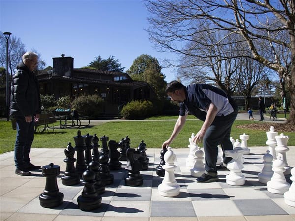 Giant Chess Set Adds Fun To Queens Park