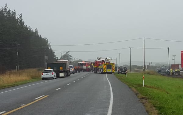 Cars Collide On Bluff Road