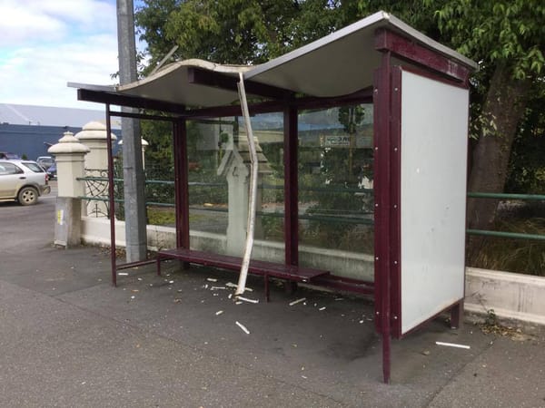 Ratbags Vandalise City Bus Shelter