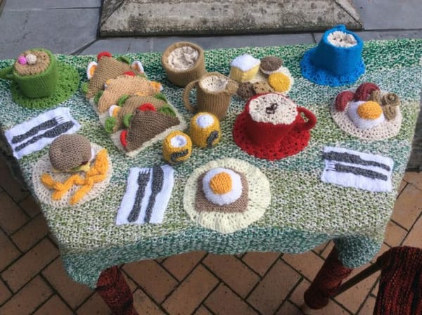 Knitters Do Up Esk Street Mall (Updated)