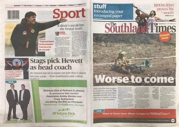 Exclusive: First Look at the Tabloid Size Southland Times – Launches Soon