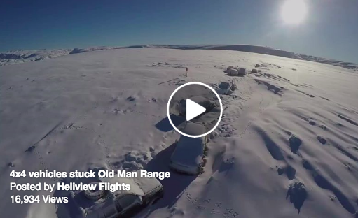 Fly Over Stranded 4WD Vehicles