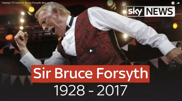 Veteran TV Host Sir Bruce Forsyth Dies at 89