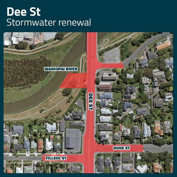 Stormwater Works to Close North Part of Dee St